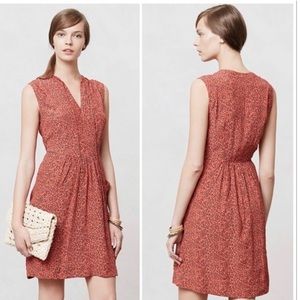 Anthropologie Lil Dress “First Blush” Coral Size 10